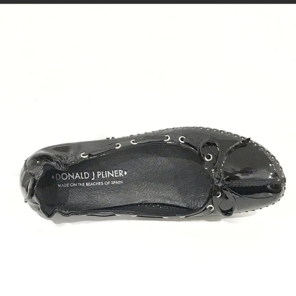 Donald J. Pliner Polly Black Suede Ballet Slip On Designer Luxury Low Heels - Picture 11 of 14